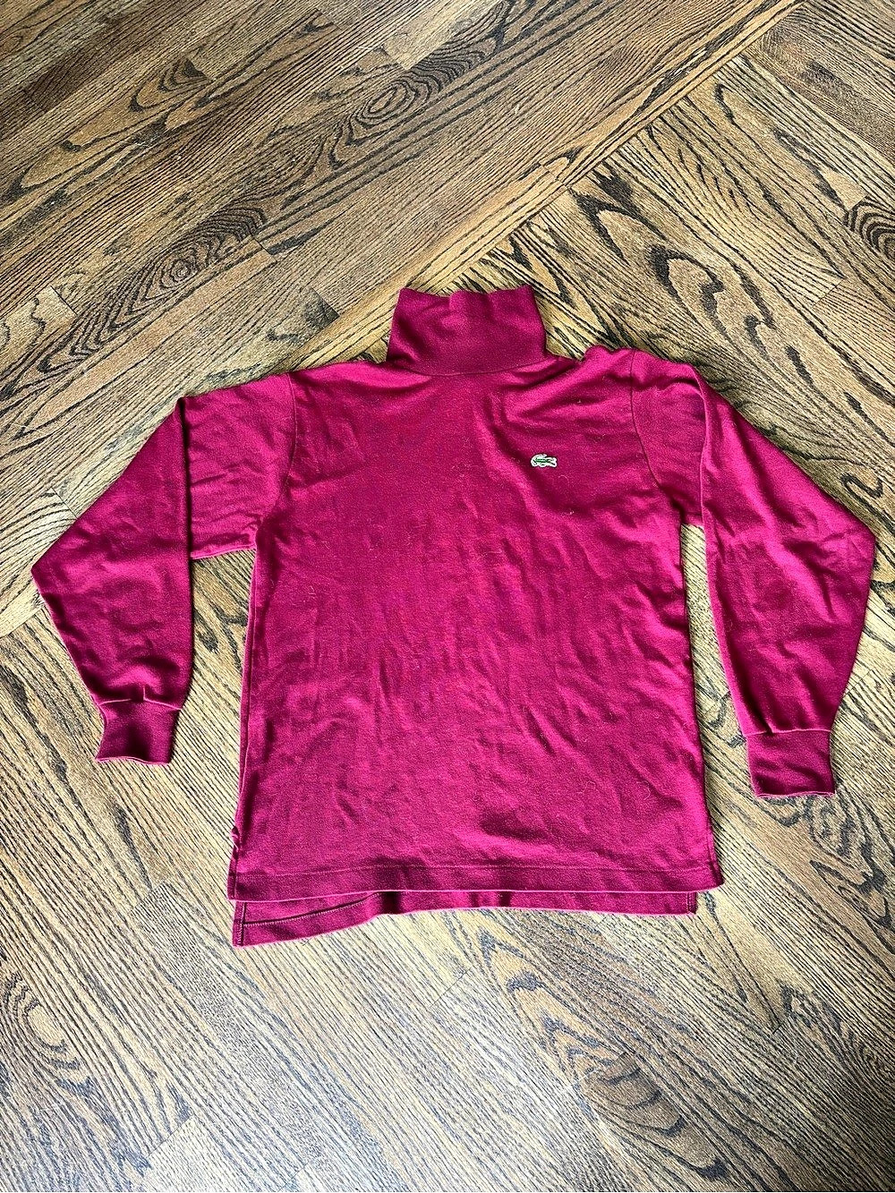 Lacoste - The Lacoste Club Vintage Turtleneck - Maroon/Berry-Pink - S